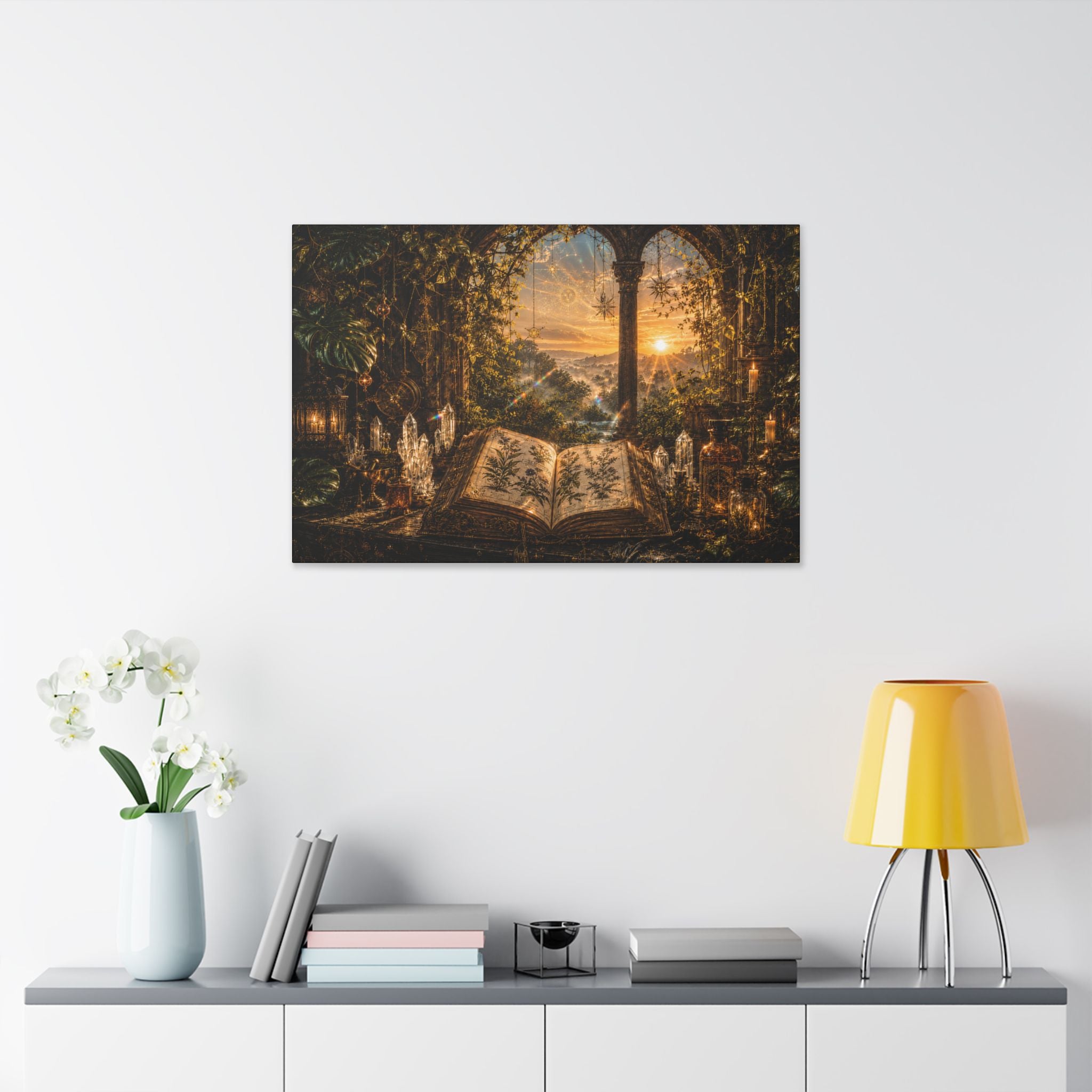The Alchemist's Study at Dawn Fine-Art Canvas