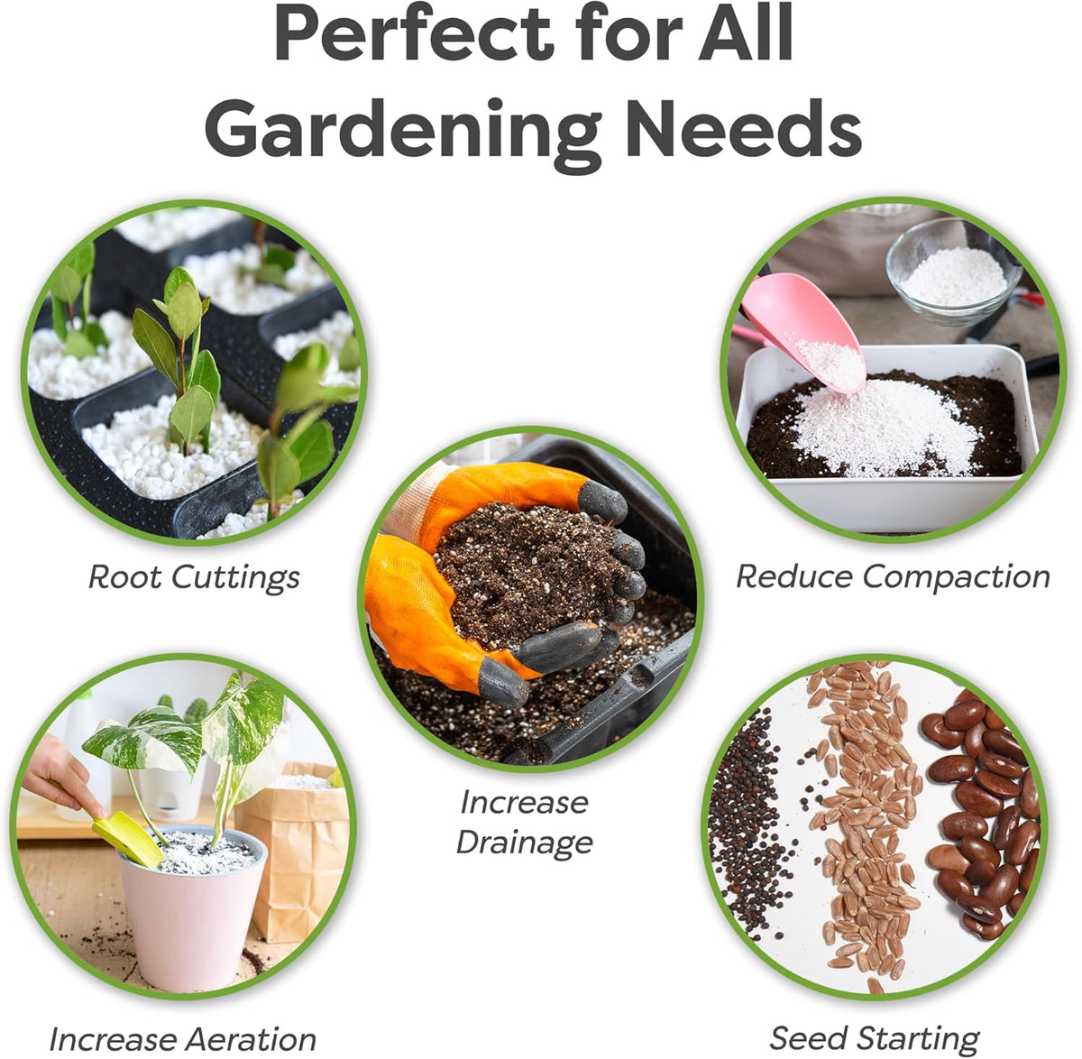 Organic Perlite, 8 Qt, Gardening Soil Drainage & Aeration