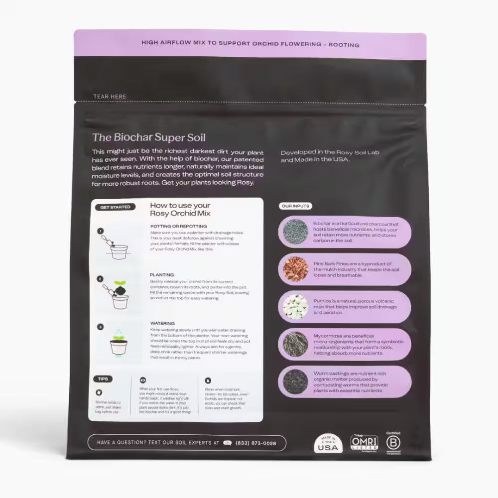 Organic 4 Qt. Orchid Soil Potting Mix with Superior Aeration and Drainage for Orchids (1-Pack)