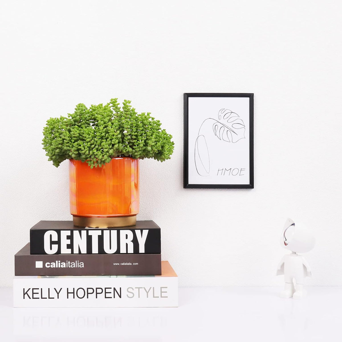 Ceramic Plant Pots for Indoor Plants, Planters with Drainage Holes