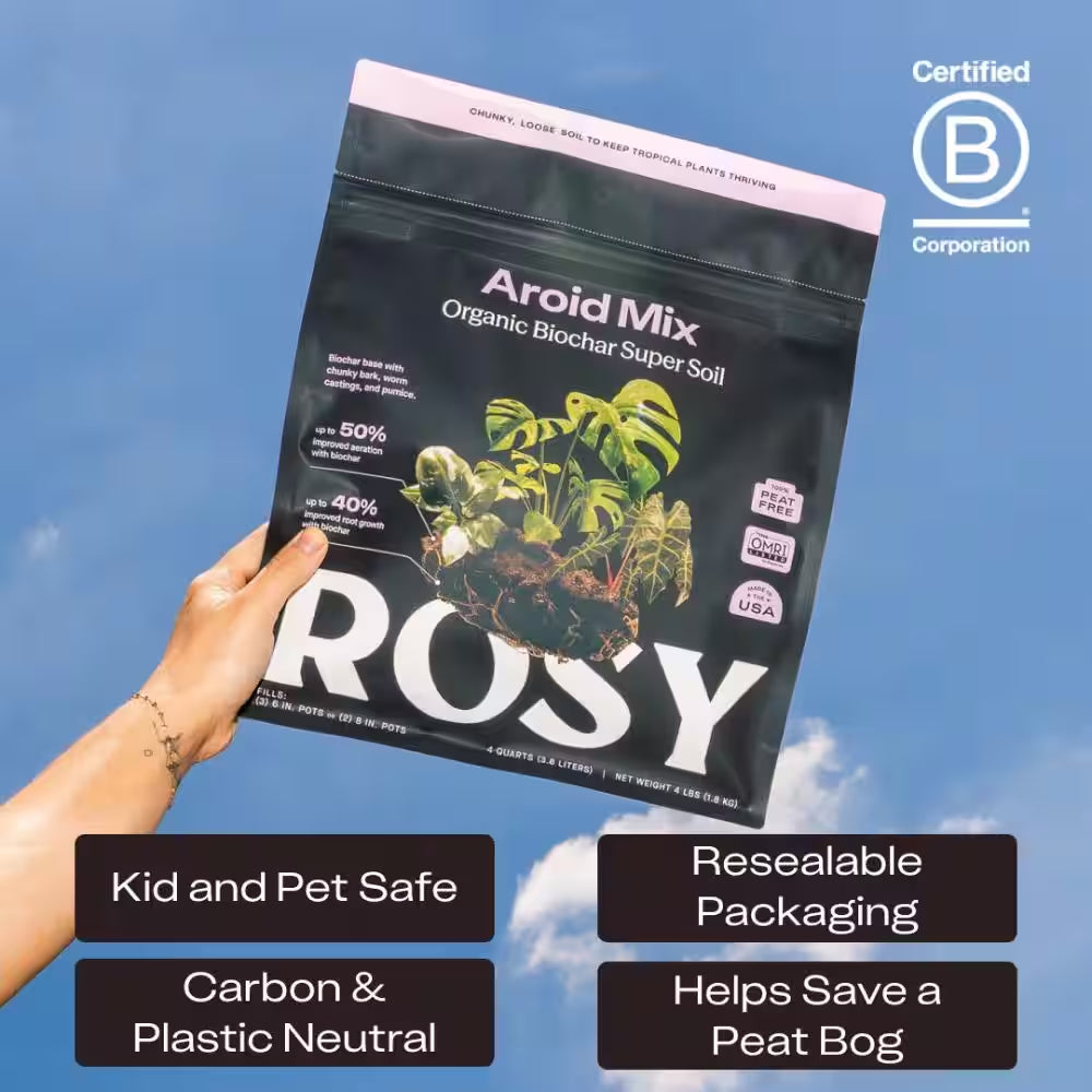 Organic 4 Qt. Living Soil Biochar Potting Mix for Aroids (1-Pack)