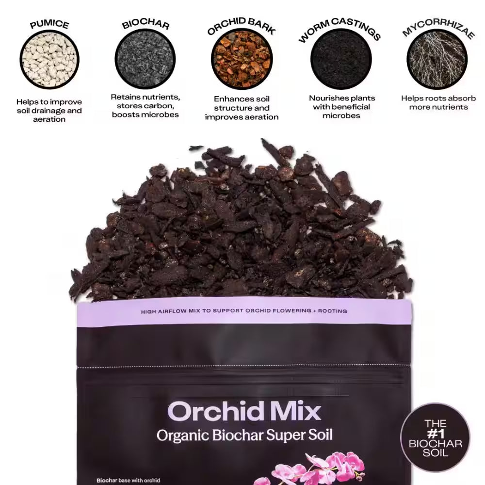 Organic 4 Qt. Orchid Soil Potting Mix with Superior Aeration and Drainage for Orchids (1-Pack)