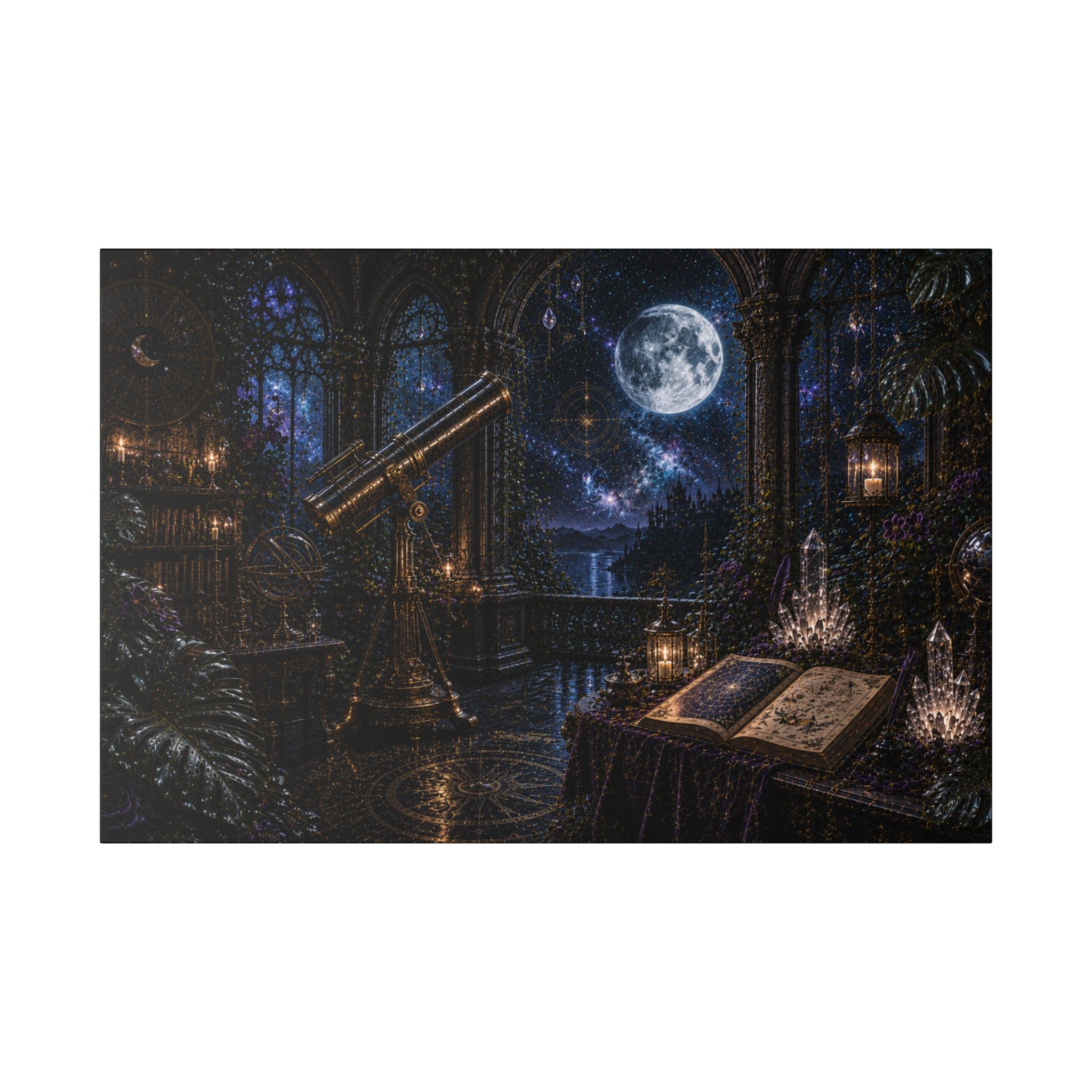 The Moonlit Observatory Fine-Art Canvas