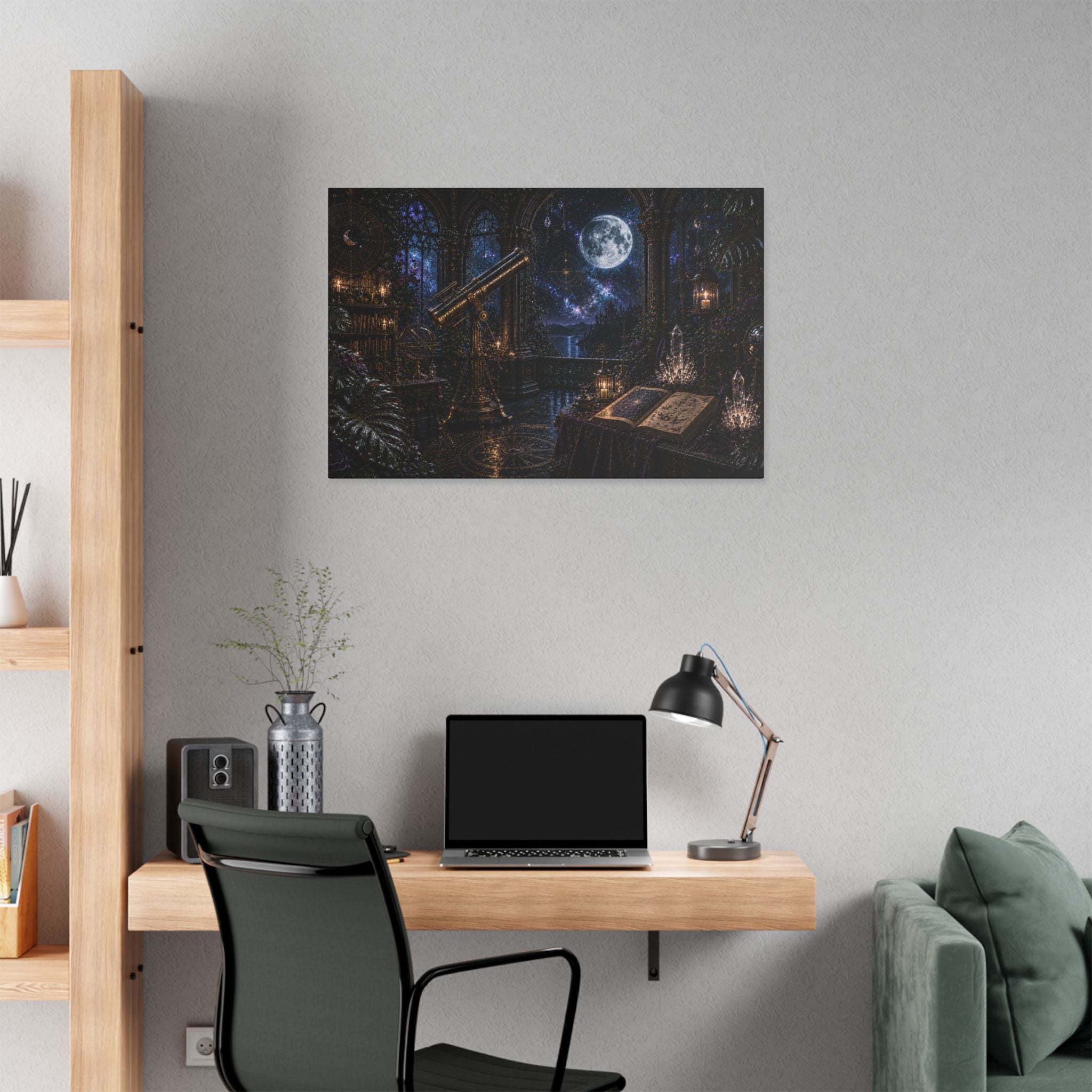 The Moonlit Observatory Fine-Art Canvas