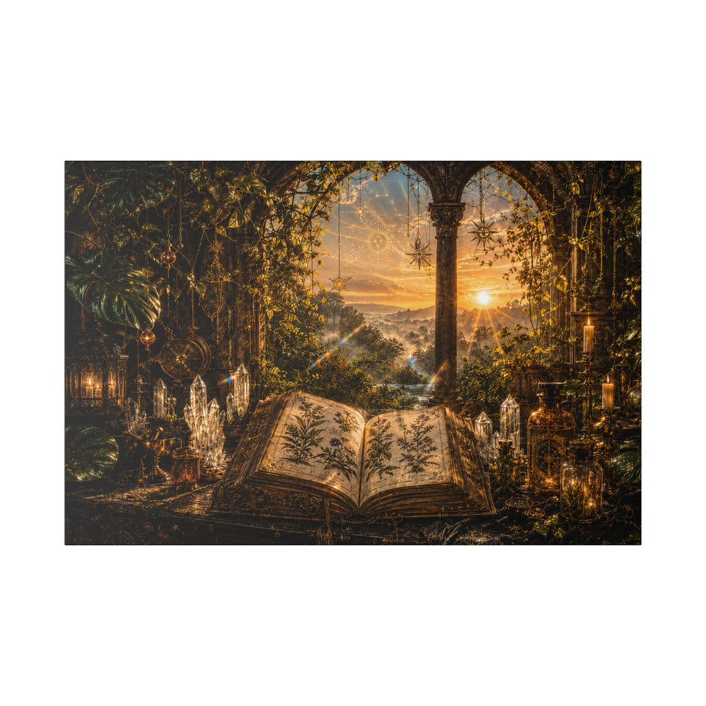The Alchemist's Study at Dawn Fine-Art Canvas