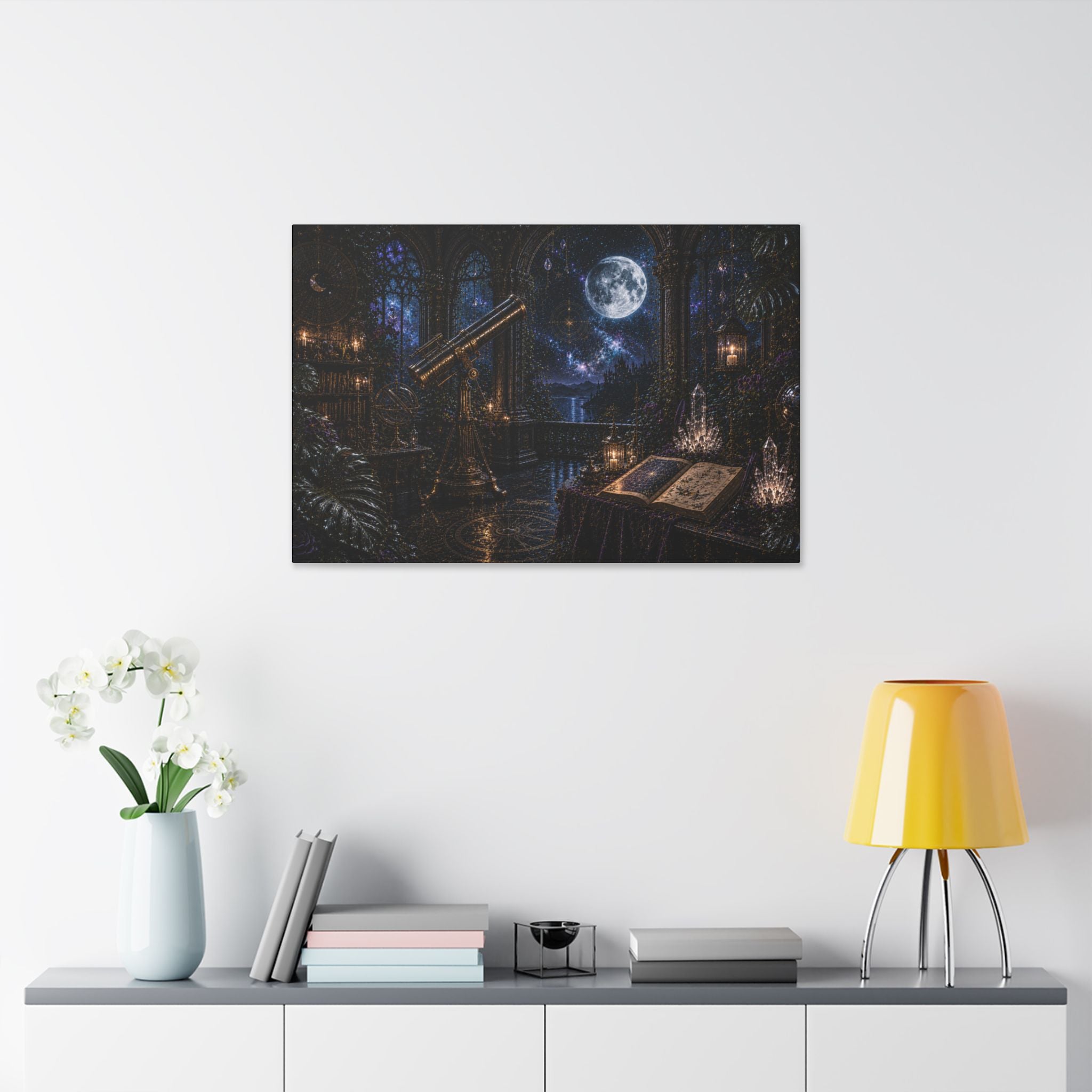 The Moonlit Observatory Fine-Art Canvas