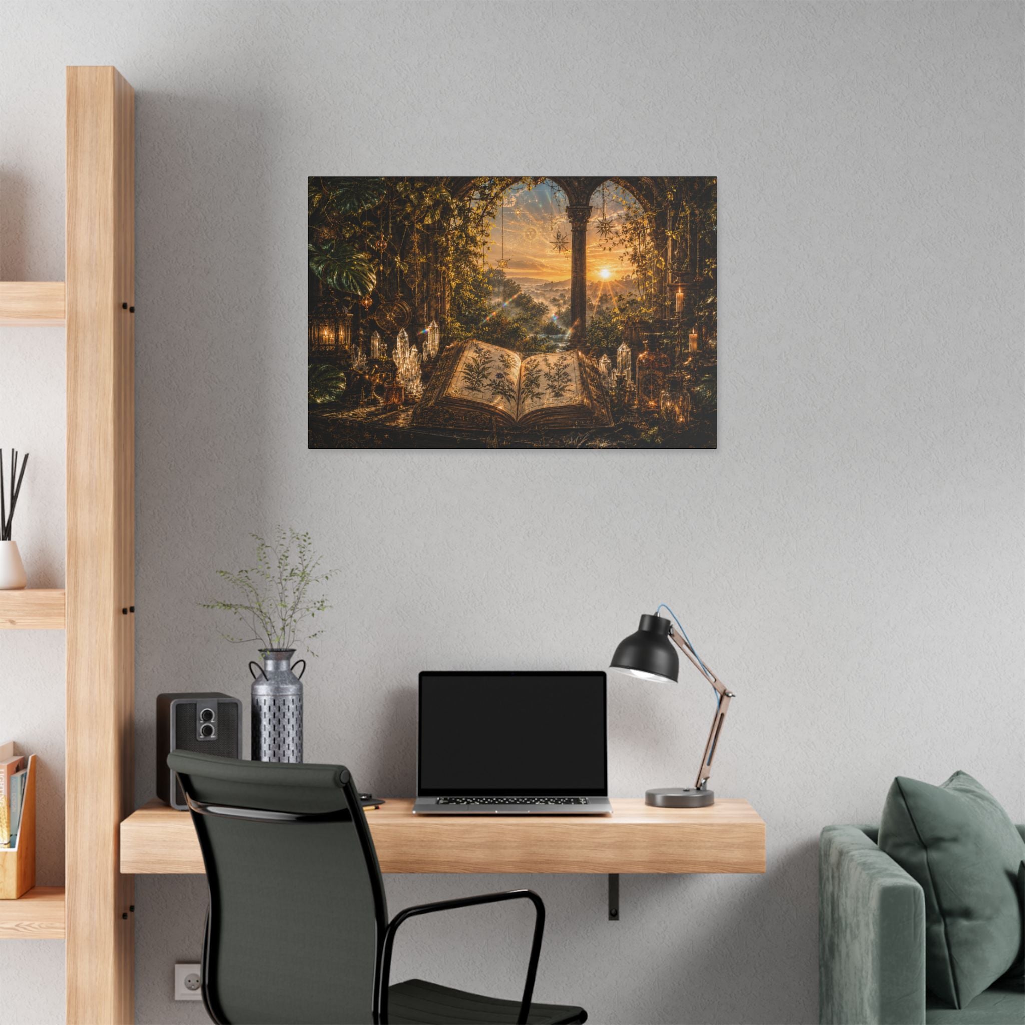 The Alchemist's Study at Dawn Fine-Art Canvas