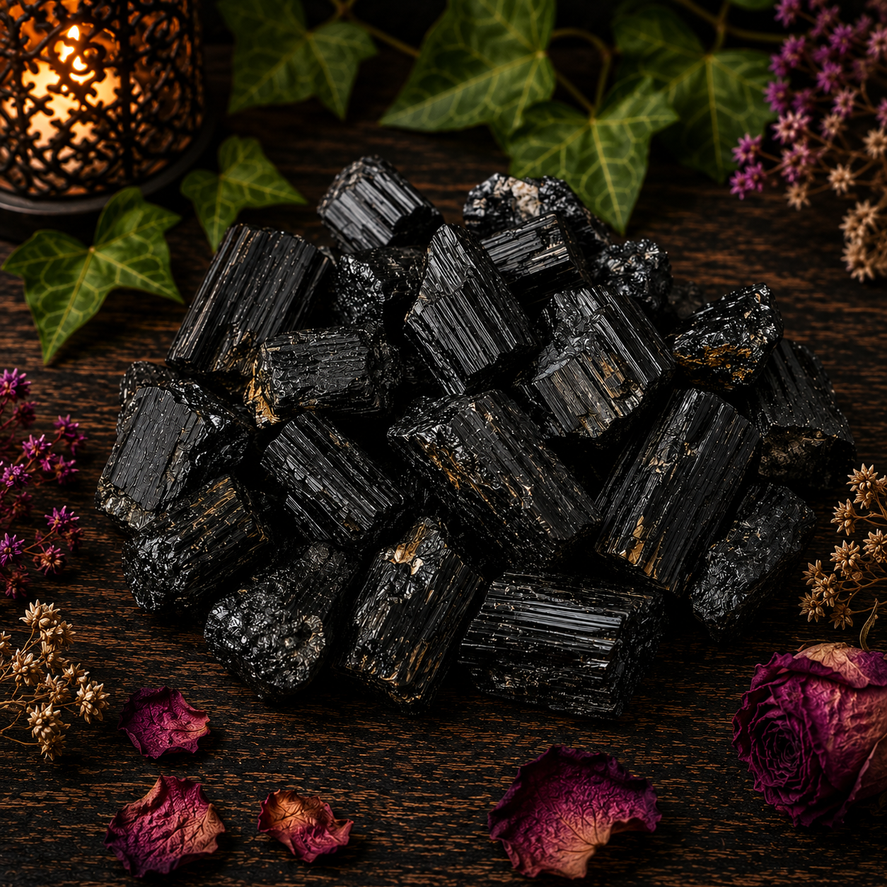 Black Tourmaline Natural Stone