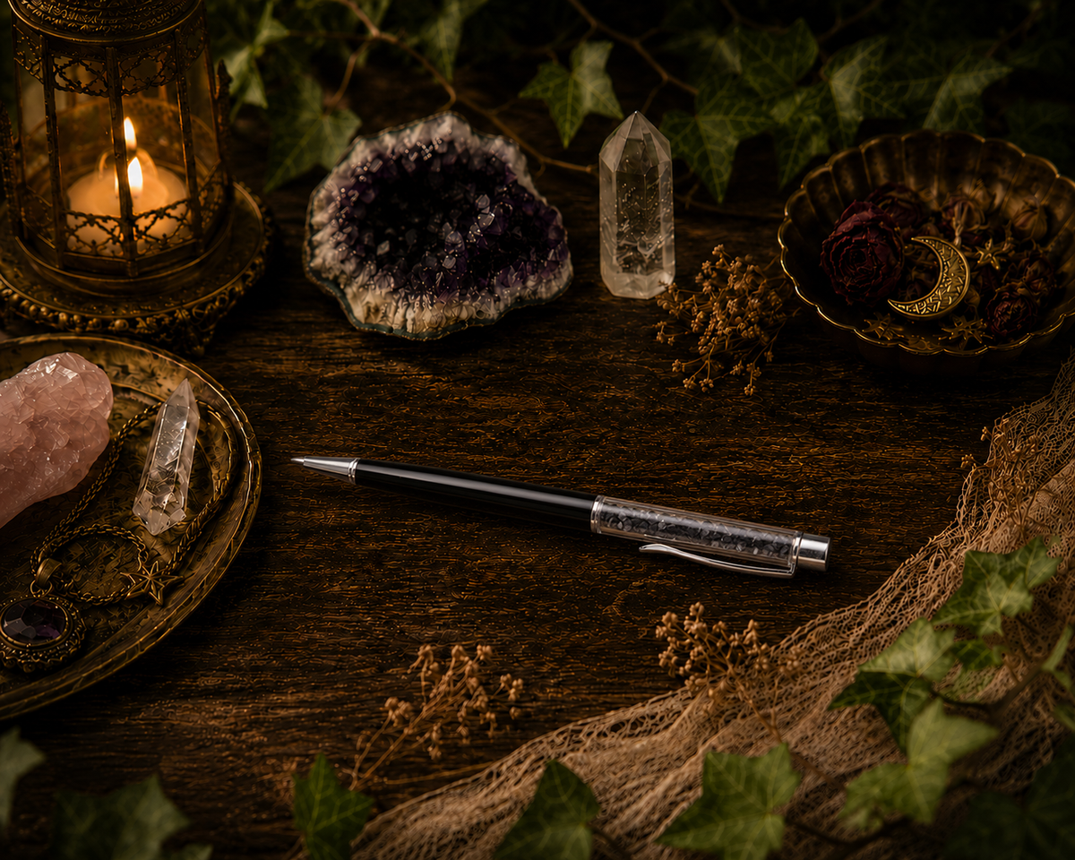 Natural Stone Crystal Ballpoint Pen - 2 Pack