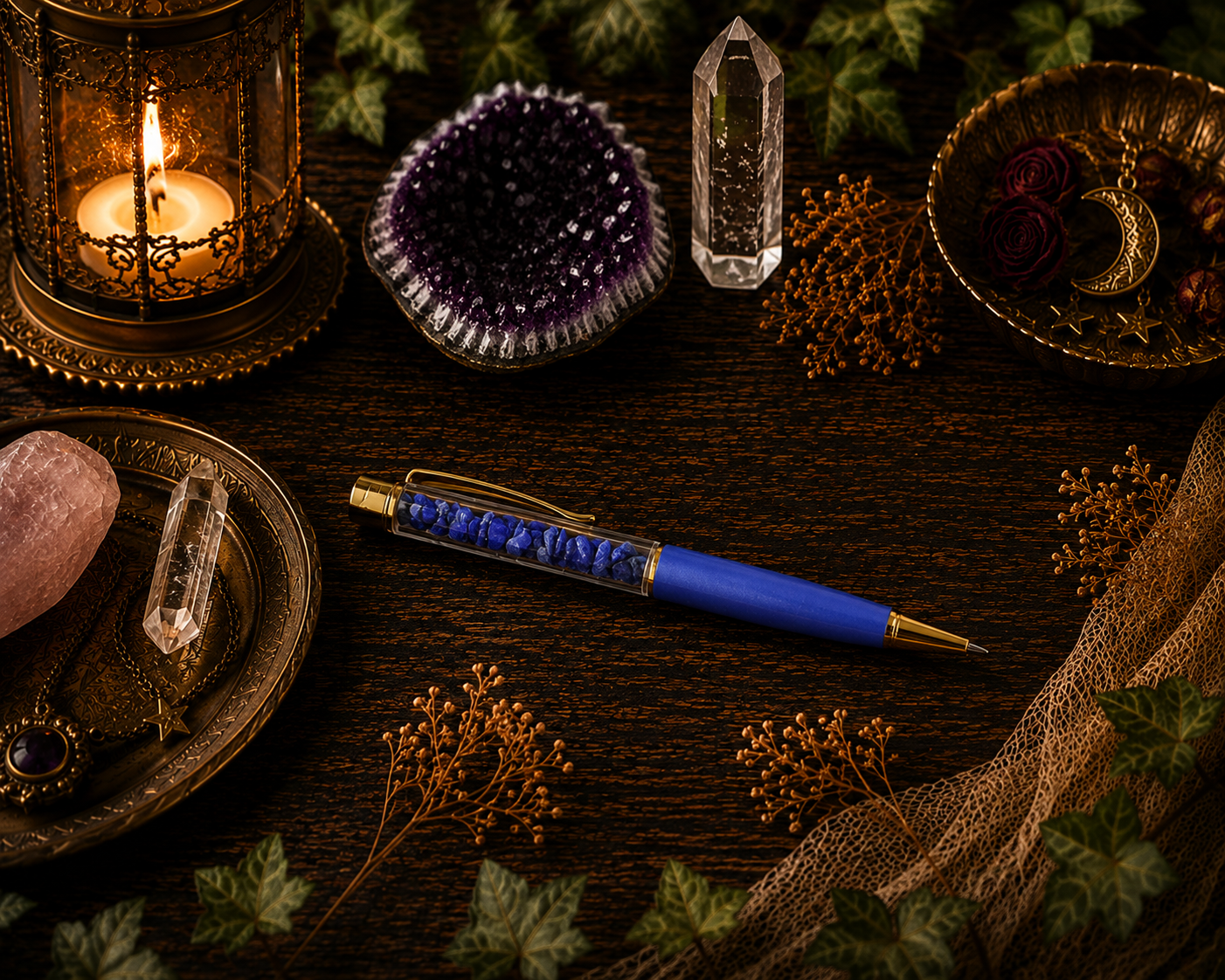 Natural Stone Crystal Ballpoint Pen