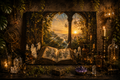 The Alchemist's Study at Dawn Fine-Art Canvas