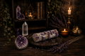 White Sage & Purple Sinuata Smudge Stick - 4”