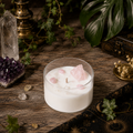 Cosmic Gemstone Aromatherapy Candle – Hand-Poured Soy Wax with Raw Crystals
