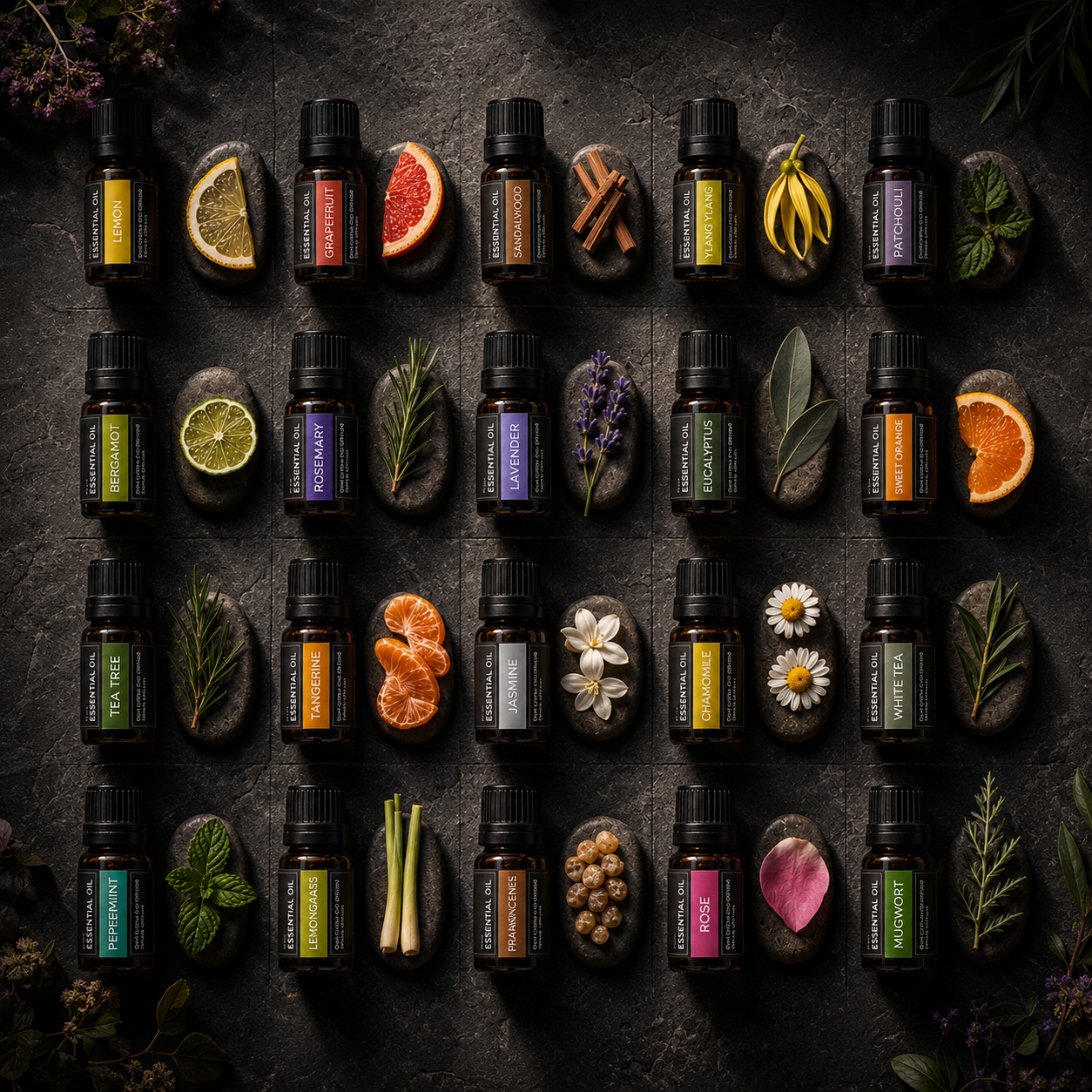 Pure Essential Oils (10ml) – Steam Distilled Botanical Aromatherapy Oils for Diffusers, Home & Office – Single Bottles & Curated Sets