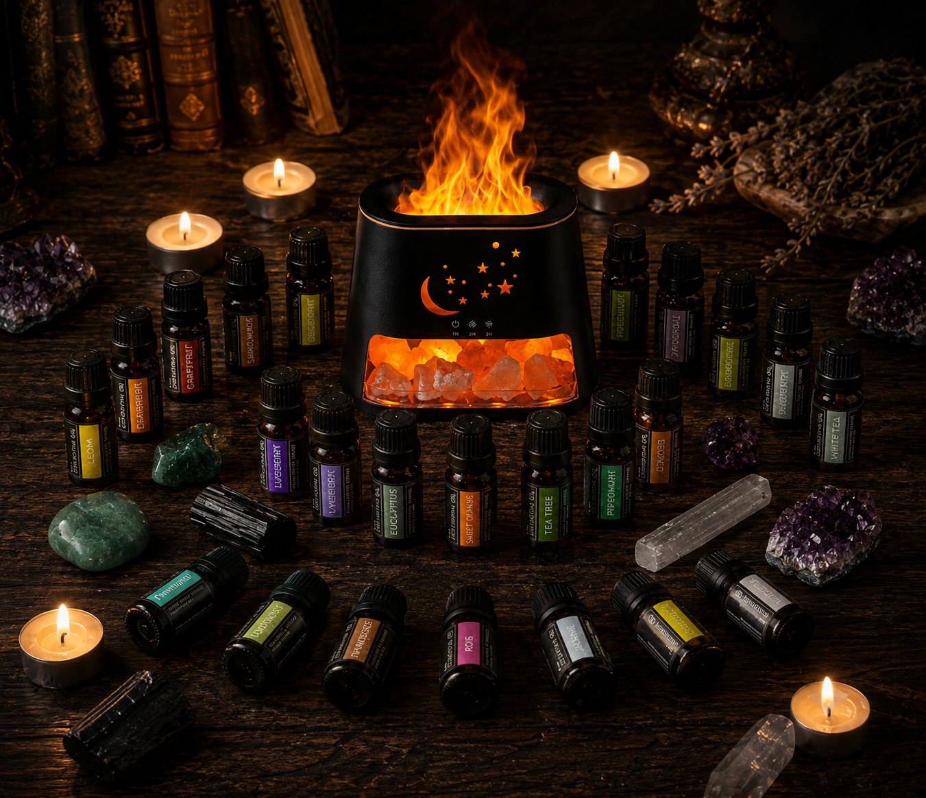 Pure Essential Oils (10ml) – Steam Distilled Botanical Aromatherapy Oils for Diffusers, Home & Office – Single Bottles & Curated Sets