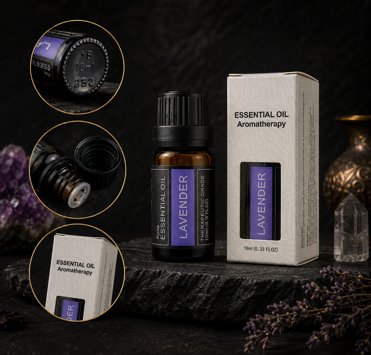 Pure Essential Oils (10ml) – Steam Distilled Botanical Aromatherapy Oils for Diffusers, Home & Office – Single Bottles & Curated Sets