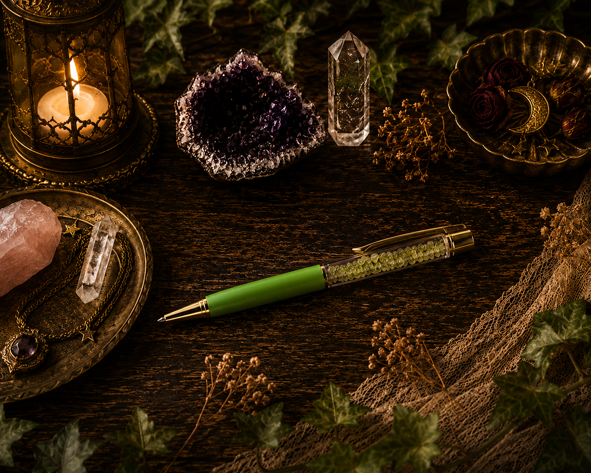 Natural Stone Crystal Ballpoint Pen - 2 Pack