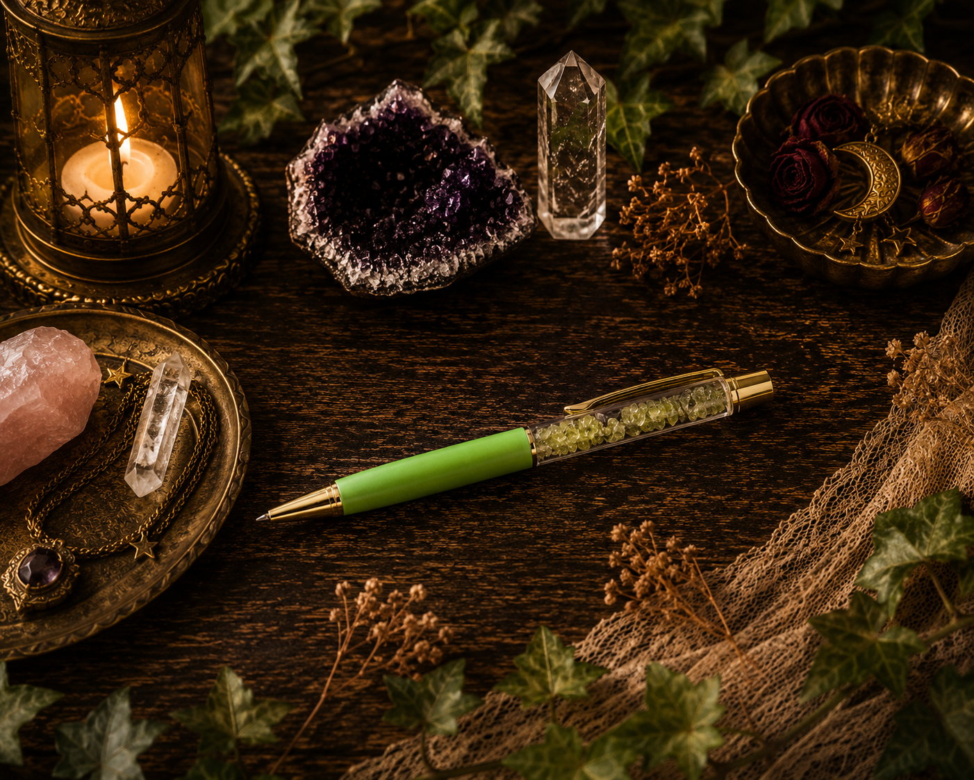Natural Stone Crystal Ballpoint Pen