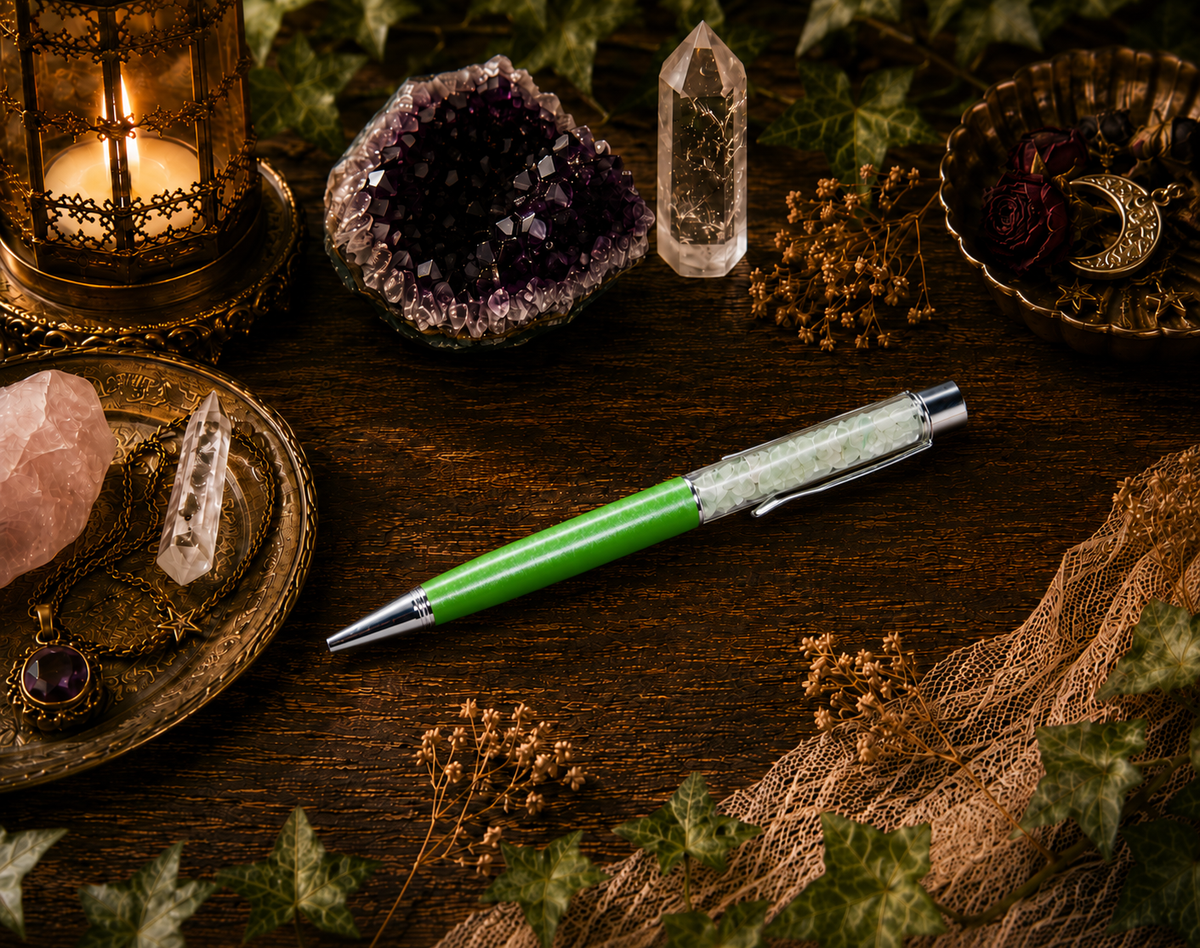 Natural Stone Crystal Ballpoint Pen - 2 Pack