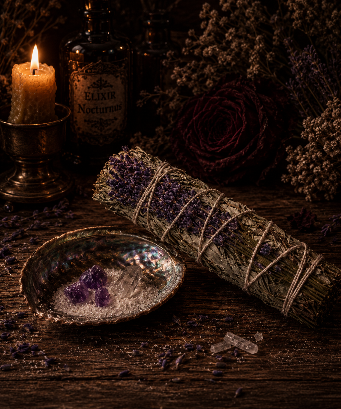 White Sage & Lavender Smudge Stick – 7"