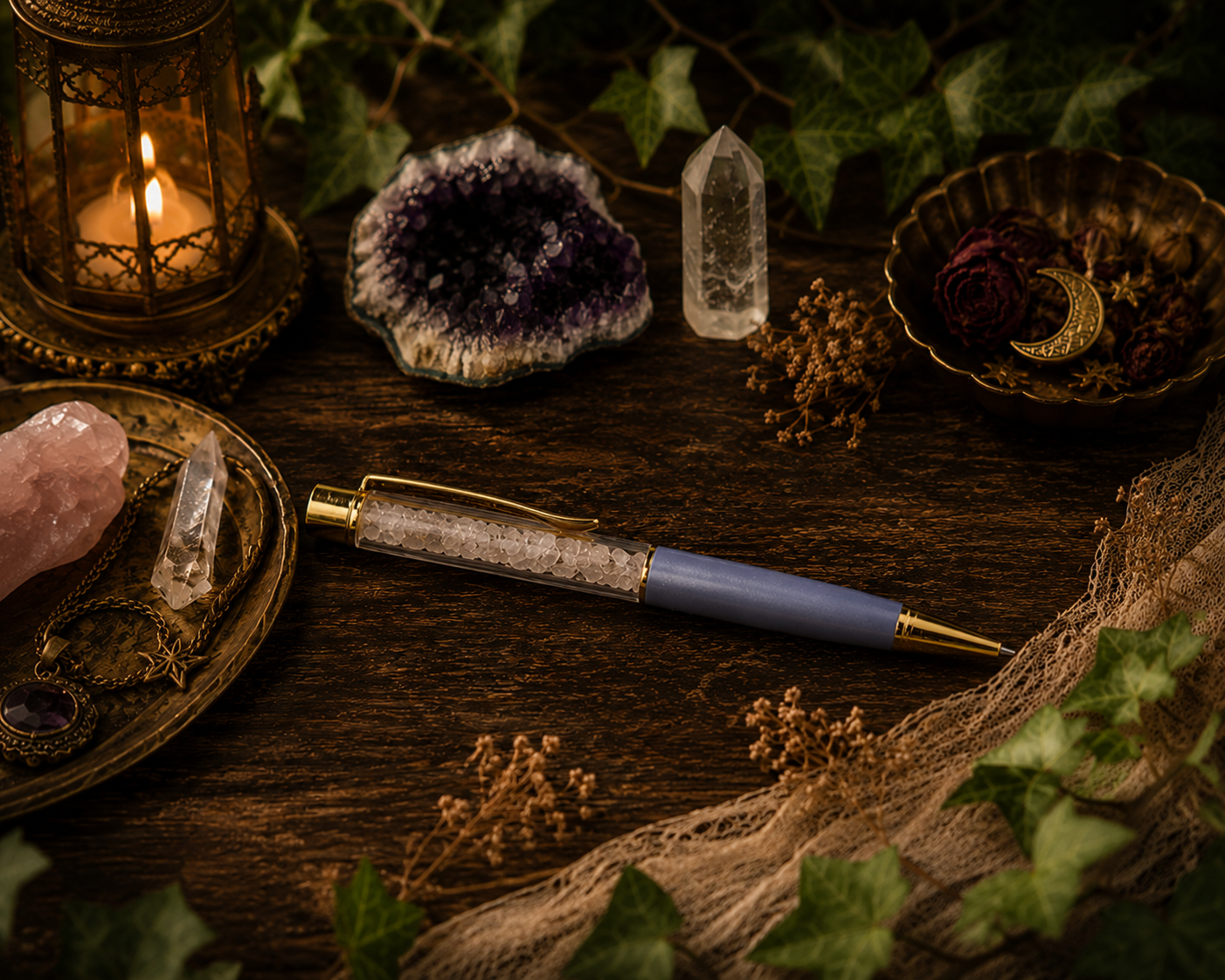 Natural Stone Crystal Ballpoint Pen
