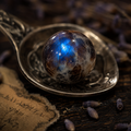 Natural Blue Moonstone Crystal Sphere - High Flash Polished Stone