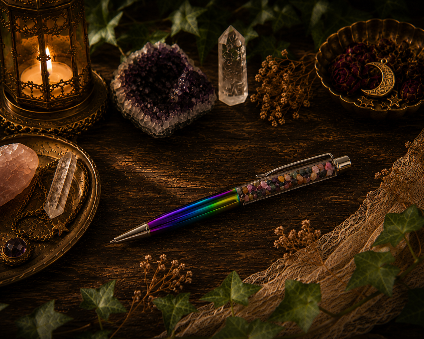 Natural Stone Crystal Ballpoint Pen