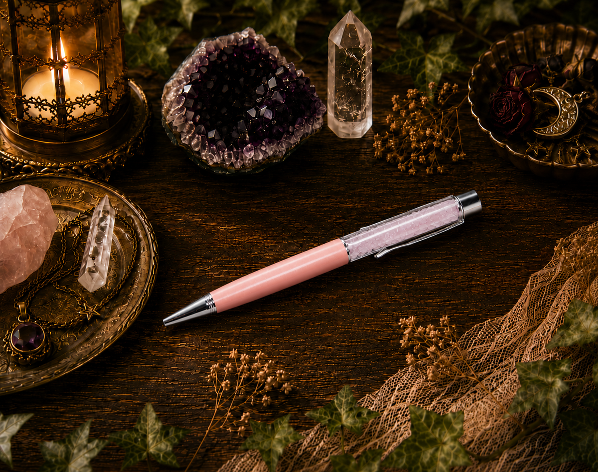 Natural Stone Crystal Ballpoint Pen - 2 Pack