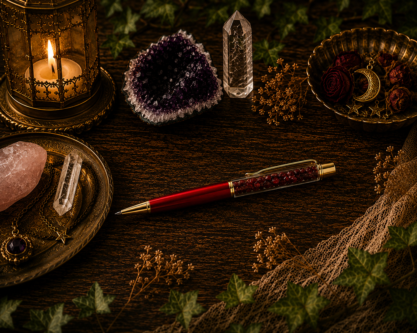Natural Stone Crystal Ballpoint Pen