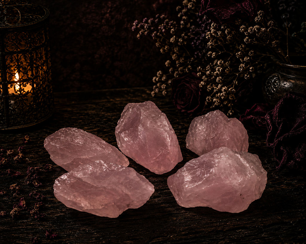 Natural Raw Rose Quartz Crystal