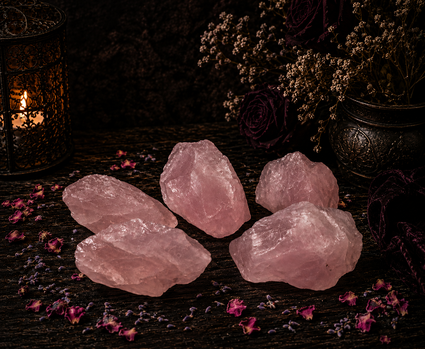 Natural Raw Rose Quartz Crystal
