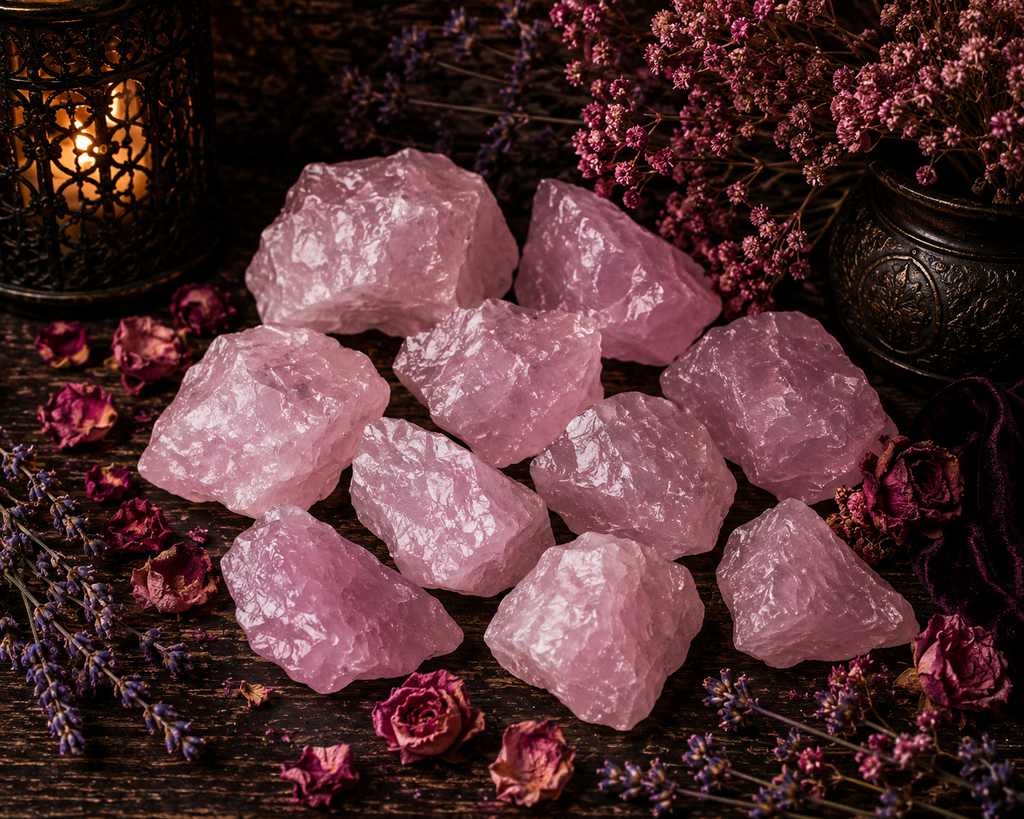 Natural Raw Rose Quartz Crystal