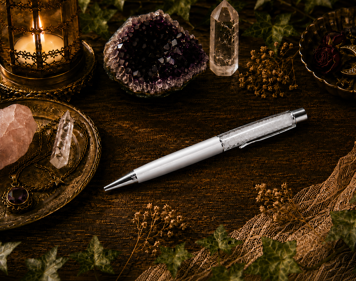 Natural Stone Crystal Ballpoint Pen - 2 Pack