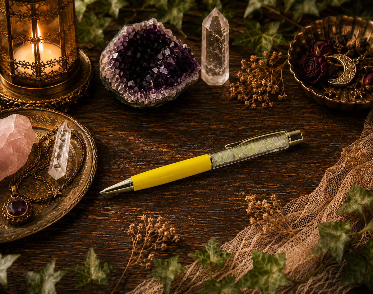 Natural Stone Crystal Ballpoint Pen - 2 Pack