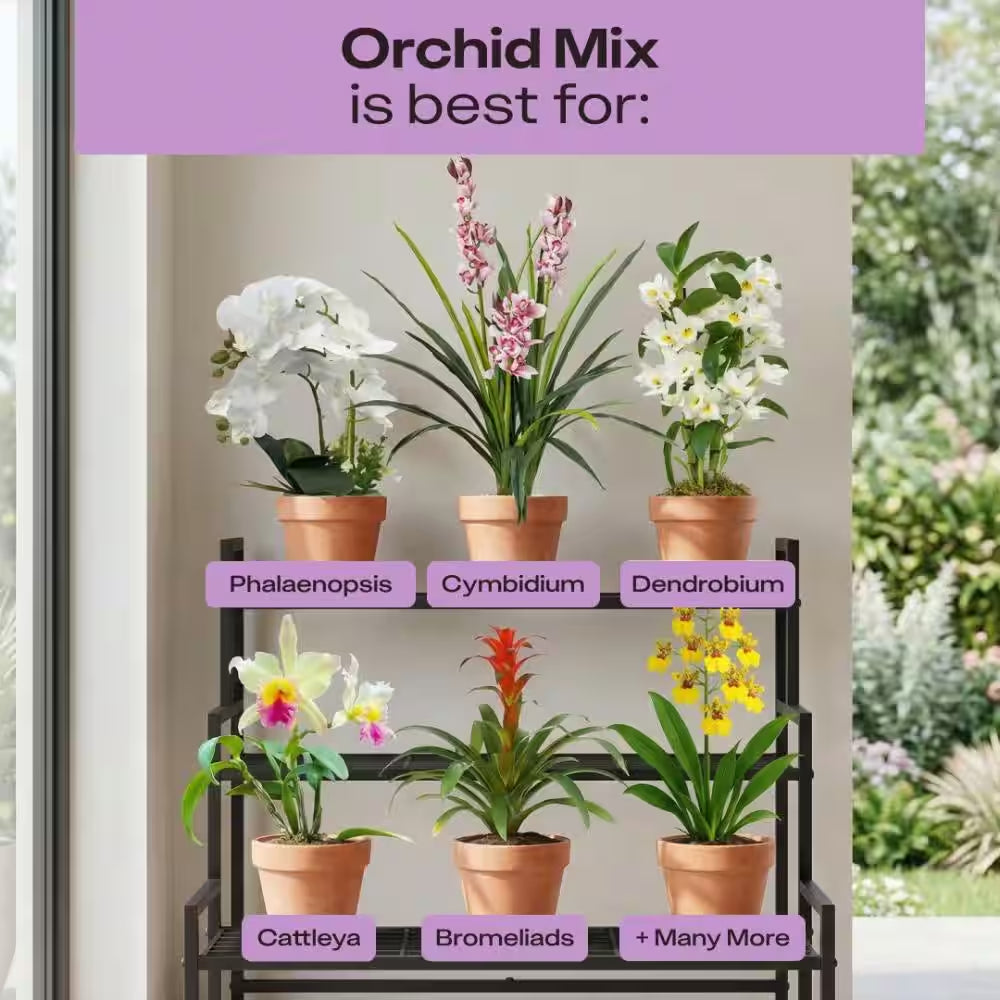 Organic 4 Qt. Orchid Soil Potting Mix with Superior Aeration and Drainage for Orchids (1-Pack)