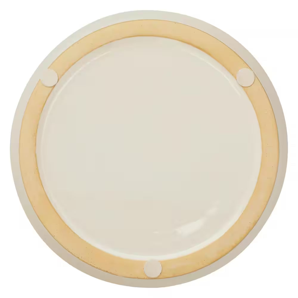 Lorelai Small White Floral Ceramic Planter with Drainage Hole and Attached Saucer (7.2 In. L X 7.2 In. W X 6.3 In. H)