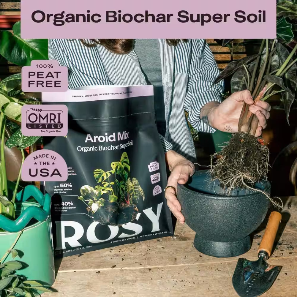 Organic 4 Qt. Living Soil Biochar Potting Mix for Aroids (1-Pack)